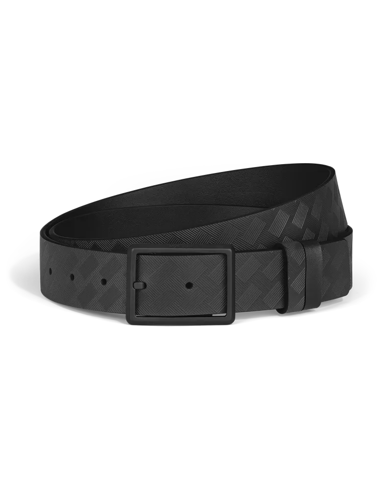 Montblanc Cintura Reversibile mm in Pelle Sartorial con Fibbia Rettangolare - Nero - MB222197 - Cinture Nero