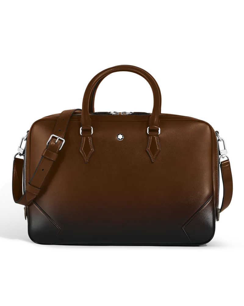 Montblanc Portadocumenti Modello Grande in Pelle Meisterstück Sfumato - Sfumato marrone - Pellame - MB220401 - Portadocumenti Sfumato