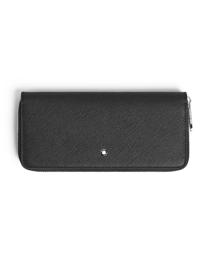 Montblanc Portafoglio 8 Tasche con Cerniera in Pelle Sartorial - Nero - Pellame - MB222949 - Portafogli Nero