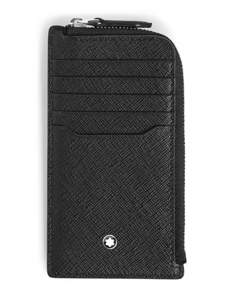 Montblanc Portacarte 7 Tasche con Cerniera in Pelle Sartorial - Nero - Pellame - MB223121 - Porta Carte Nero