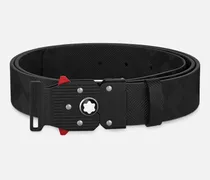 Cintura In Pelle Nera 35 Mm Con Fibbia M Lock 4810 - Cinture - Nero