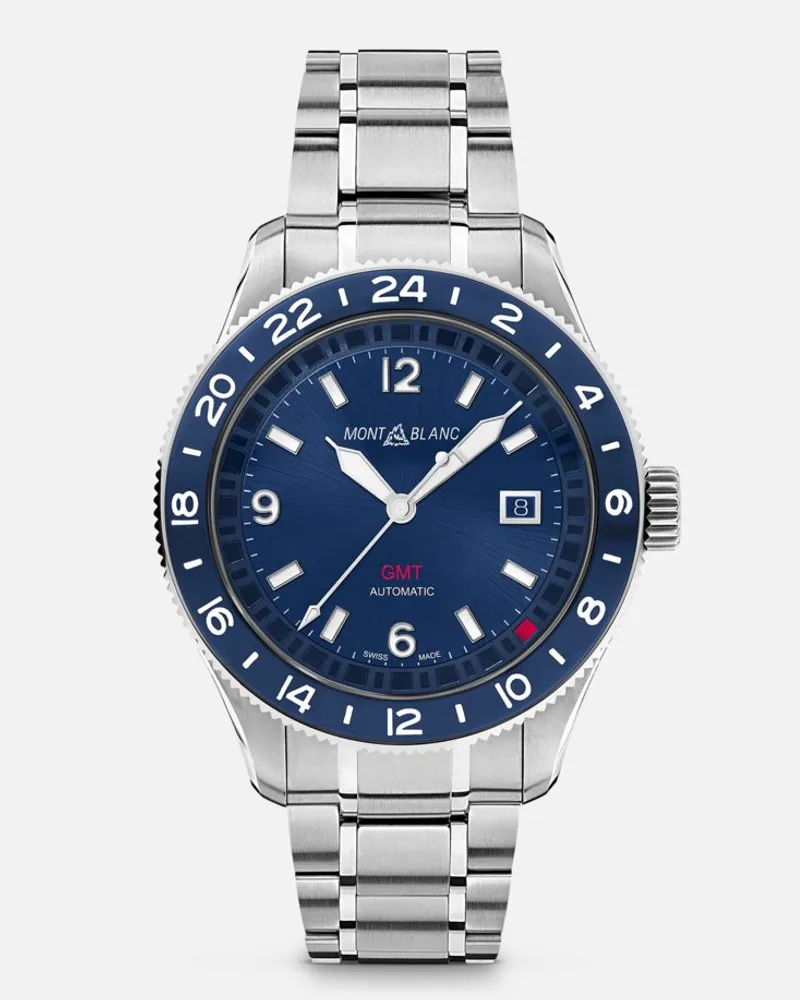 Montblanc Montblanc 1858 Gmt - Orologi Da Polso - Blu Blu