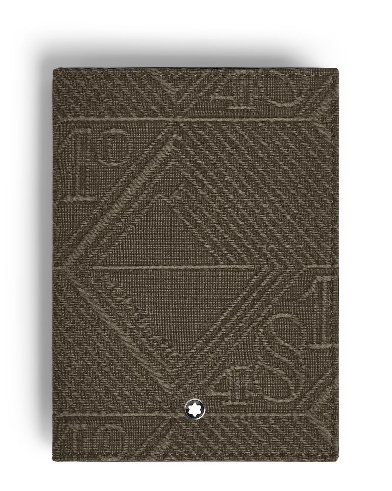 Montblanc Porta Passaporto in Tessuto Jacquard 4810 - Kaki - Tessuto e Pelle - MB220265 - Custodie Per Passaporto Kaki