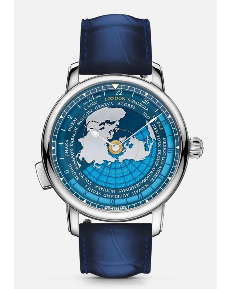 Montblanc Montblanc Star Legacy Orbis Terrarum Around The World In 80 Days Edizione Limitata - 360 Esemplari - Orologi Da Polso - Blu Blu