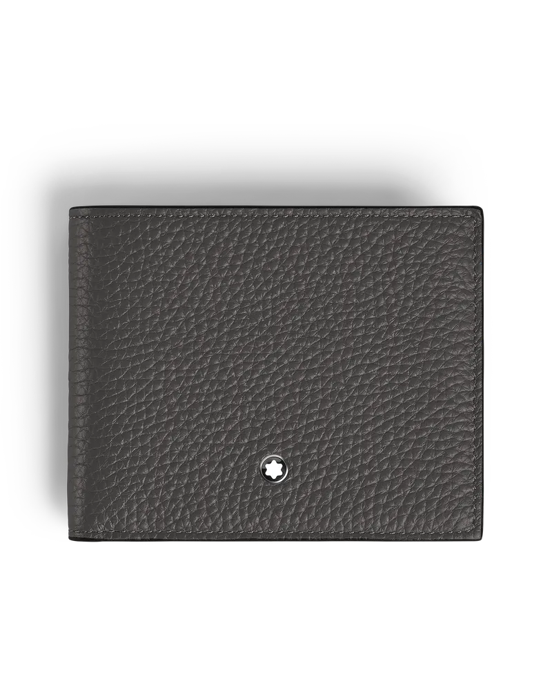 Montblanc Portafoglio 6 Tasche in Pelle con Grana - Forged Iron - Pellame - MB223013 - Portafogli Forged