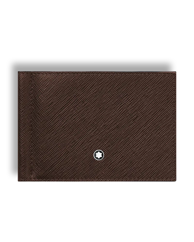 Montblanc Portafoglio 6 Tasche con Fermasoldi in Pelle Sartorial - Ebony colour - Pellame - MB223017 - Portafogli Ebony