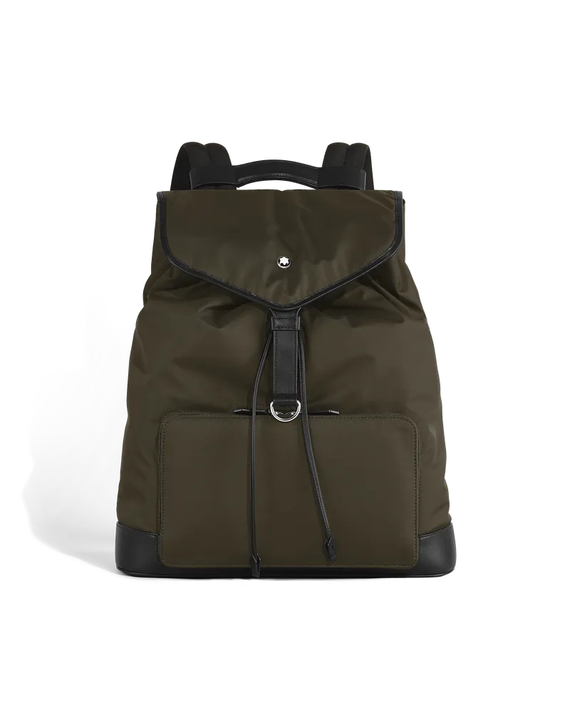Montblanc Zaino Medio Montblanc Panorama - Kaki - Tessuto e Pelle - MB223111 - Zaini Kaki