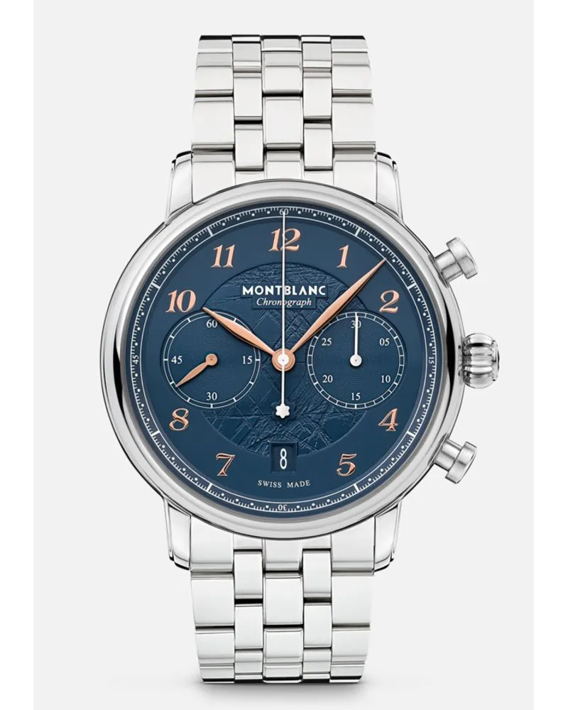 Montblanc Montblanc Star Legacy Chronograph 42 Mm Edizione Limitata - 1786 Esemplari - Orologi Da Polso - Blu Blu