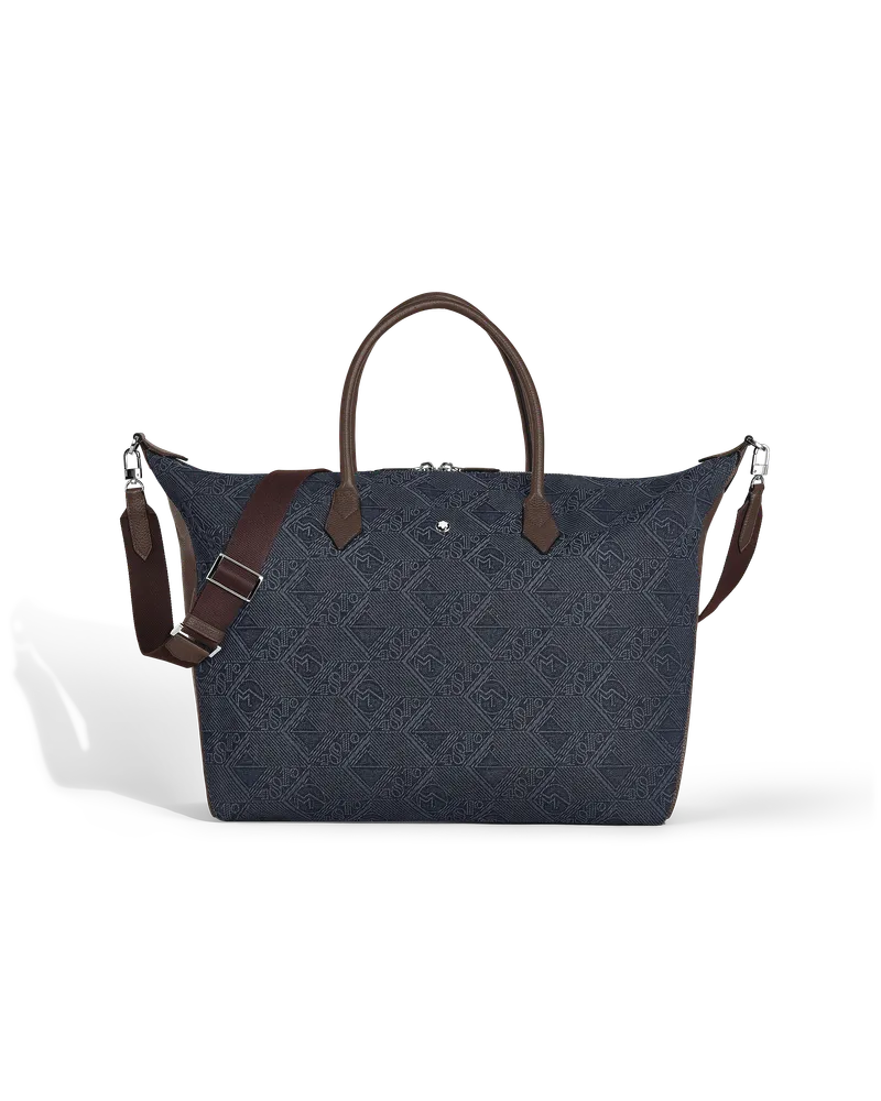 Montblanc Borsa Weekender 43 in Denim 4810 - Blue Jean - Tessuto e Pelle - MB221586 - Borse Viaggio Blue