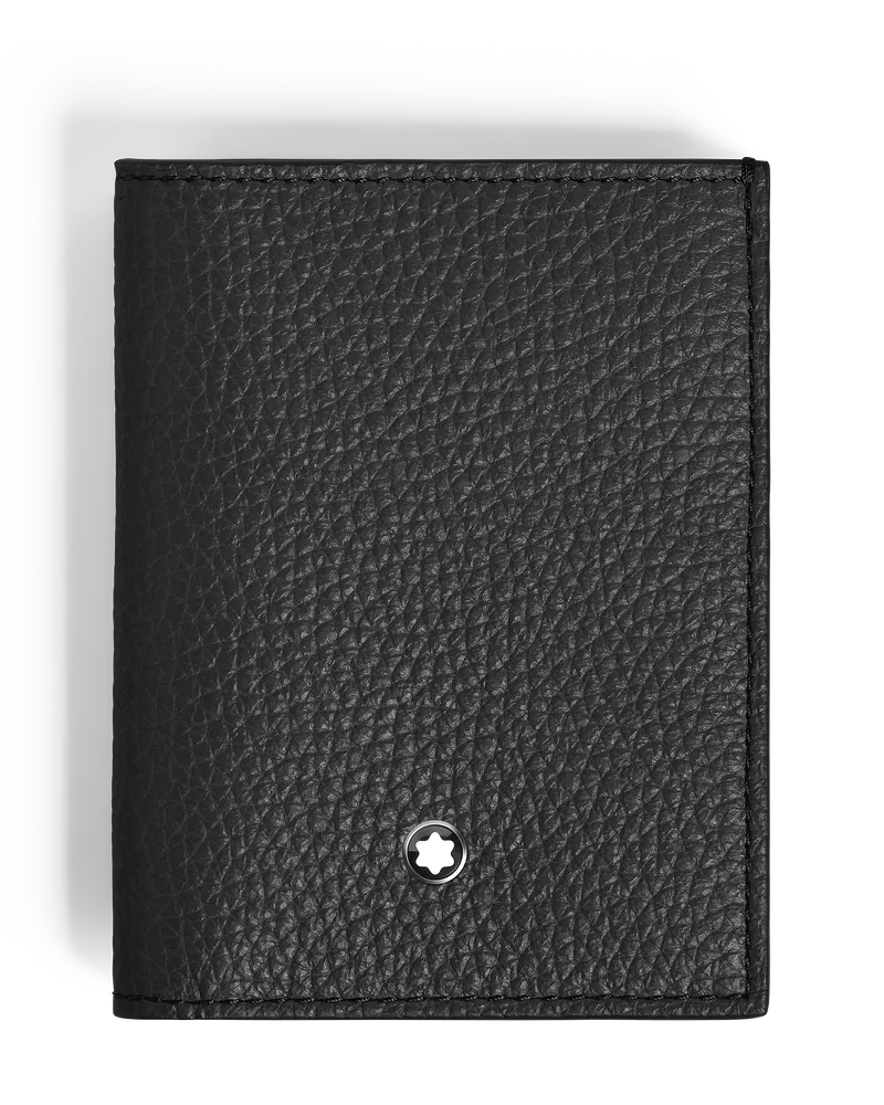 Montblanc Portafoglio Mini 4 Tasche in Pelle con Grana - Nero - Pellame - MB222995 - Portafogli Nero