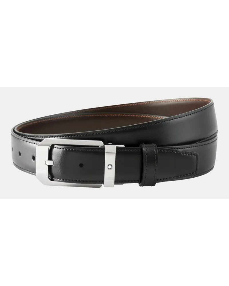 Montblanc Cintura Reversibile In Pelle Nera/marrone 30 Mm - Cinture - Nero / Marrone Nero