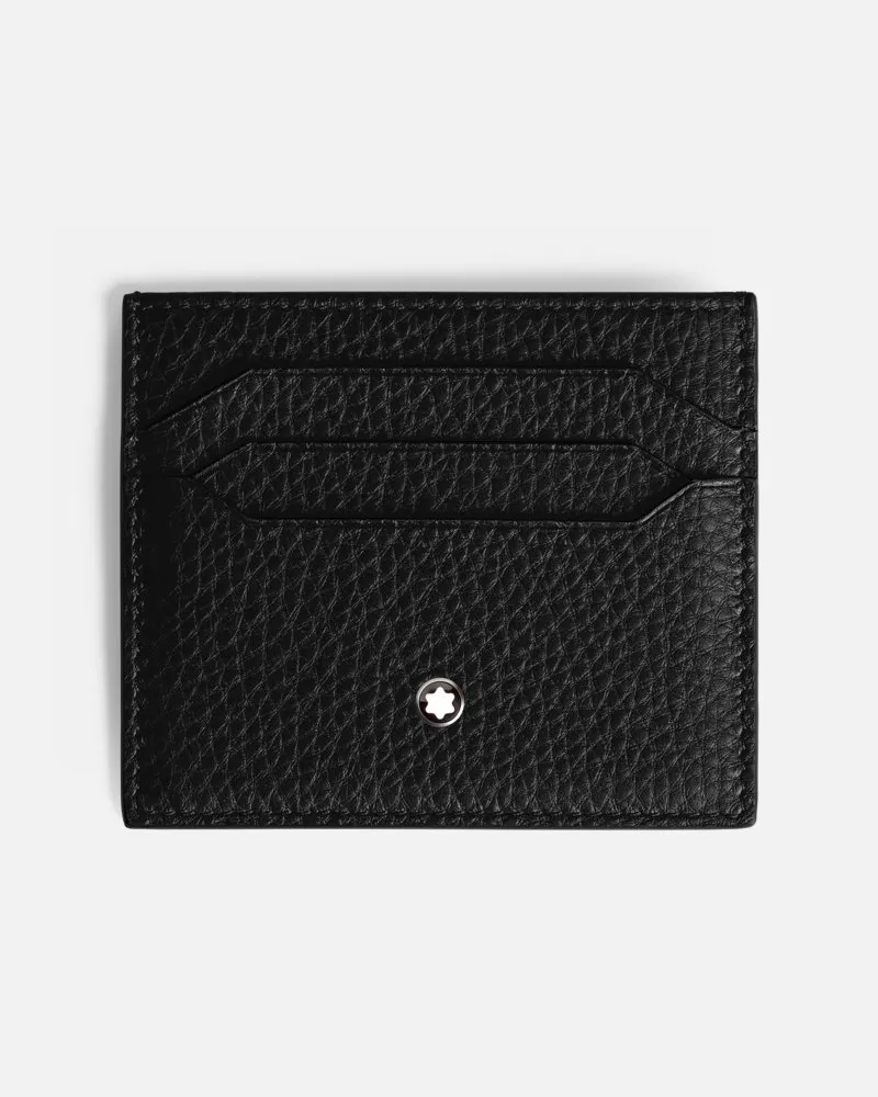 Montblanc Porta Carte 6 Scomparti Grain - Custodie Carte - Nero Nero