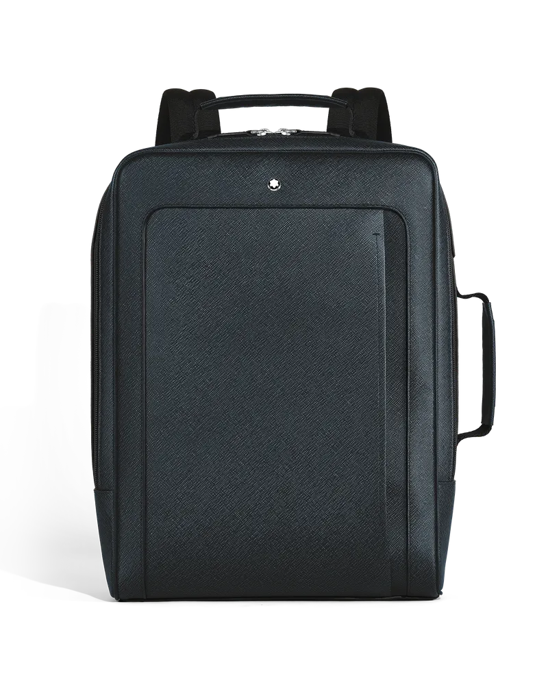 Montblanc Zaino Rettangolare Montblanc Companion - Tweed blu - Pellame - MB222875 - Zaini Tweed