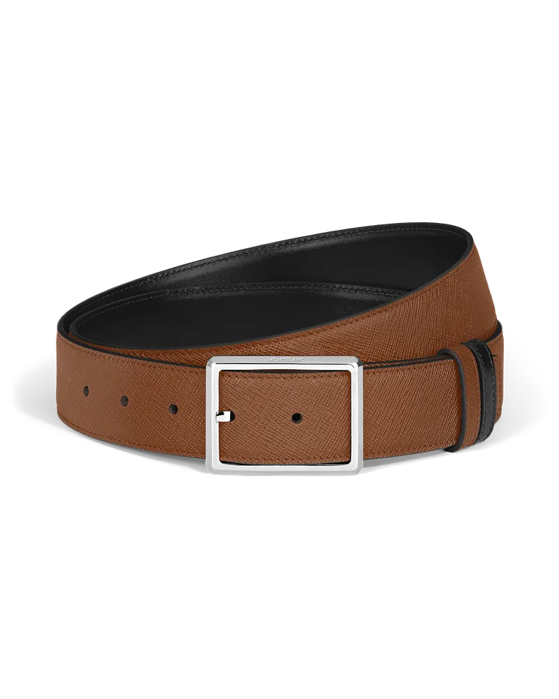 Montblanc Cintura Reversibile mm in Pelle Sartorial con Fibbia Rettangolare - MB222191 - Cinture 
