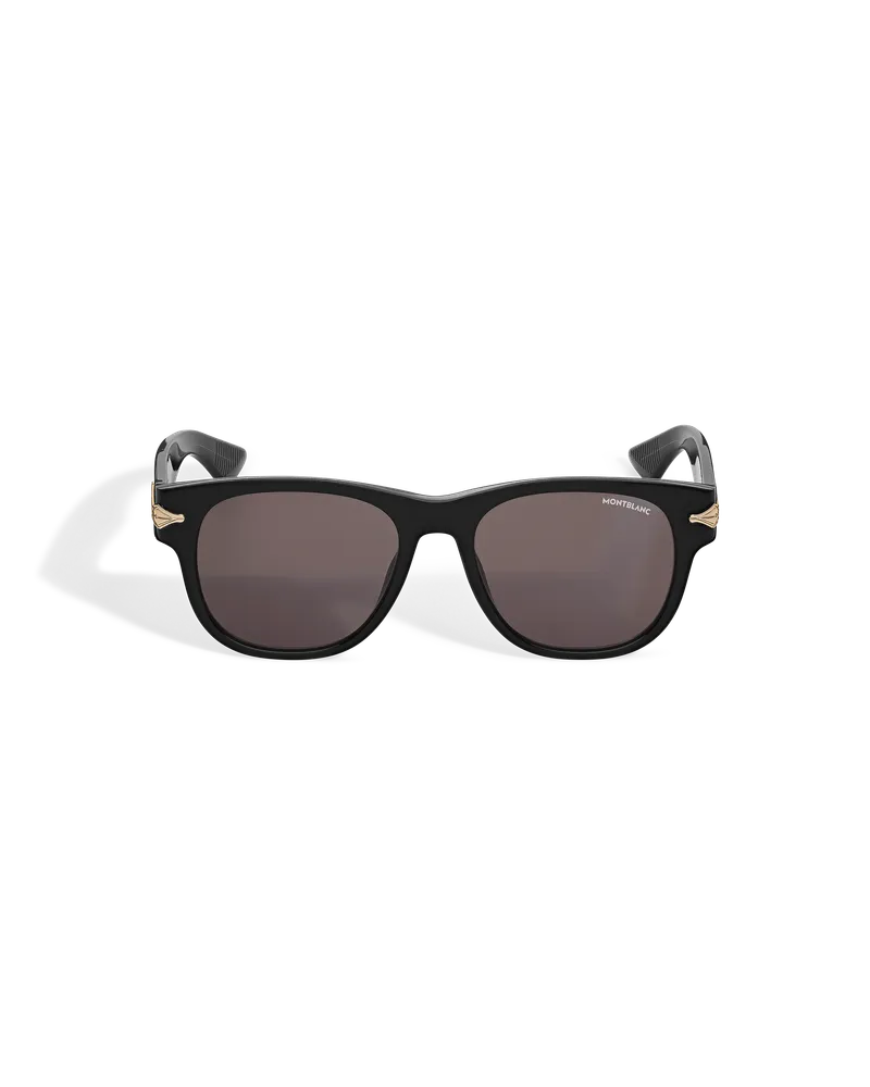 Montblanc Occhiali da Sole Quadrati con Montatura in Acetato Nero - MB137185 - Occhiali Da Sole 