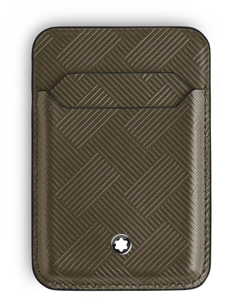 Montblanc Porta Carte 9 scomparti per iPhone con MagSafe in Pelle Extreme - Kaki - Pellame - MB221634 - Portafogli Kaki