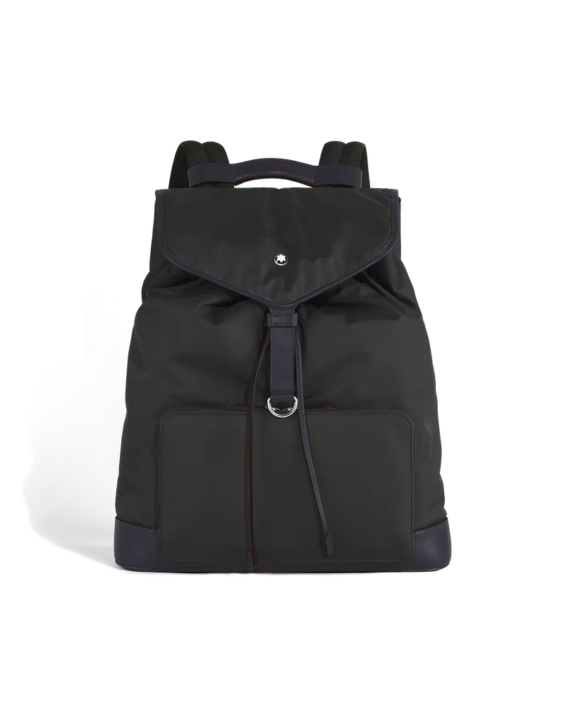 Montblanc Zaino Medio Montblanc Panorama - Nero - Tessuto e Pelle - MB223109 - Zaini Nero