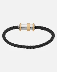 Montblanc Bracciale In Acciaio E Pelle Montblanc 1858 Geosphere - Bracciali - Nero Nero