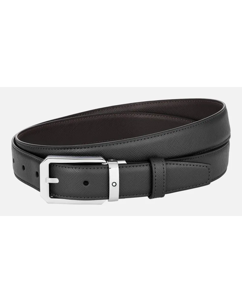 Montblanc Cintura Reversibile In Pelle Nera/marrone 30 Mm - Cinture - Nero / Marrone Nero