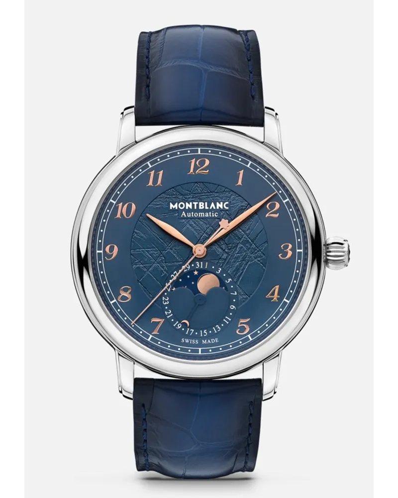 Montblanc Montblanc Star Legacy Moonphase 42 Mm Edizione Limitata - 1786 Esemplari - Orologi Da Polso - Blu Blu