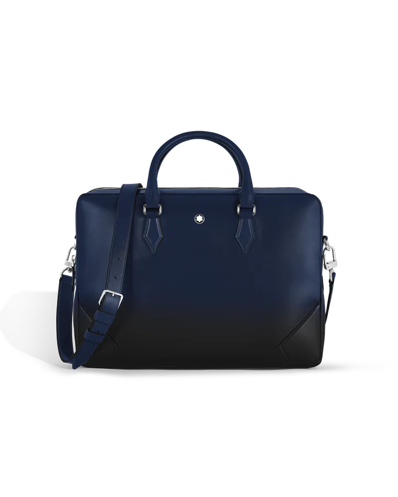 Montblanc Portadocumenti Modello Medio in Pelle Meisterstück Sfumato - Sfumato blu inchiostro - Pellame - MB222574 - Portadocumenti Sfumato