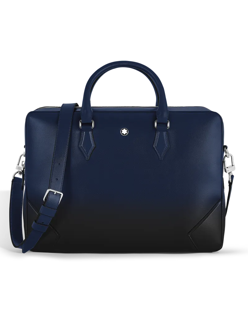 Montblanc Portadocumenti Modello Medio in Pelle Meisterstück Sfumato - Sfumato blu inchiostro - Pellame - MB222574 - Portadocumenti Sfumato