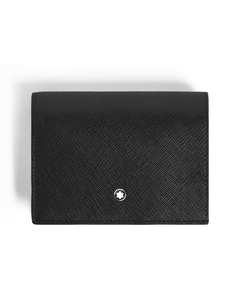 Montblanc Portafoglio Compatto 8 Tasche con Cerniera in Pelle Sartorial - Nero - Pellame - MB222977 - Portafogli Nero