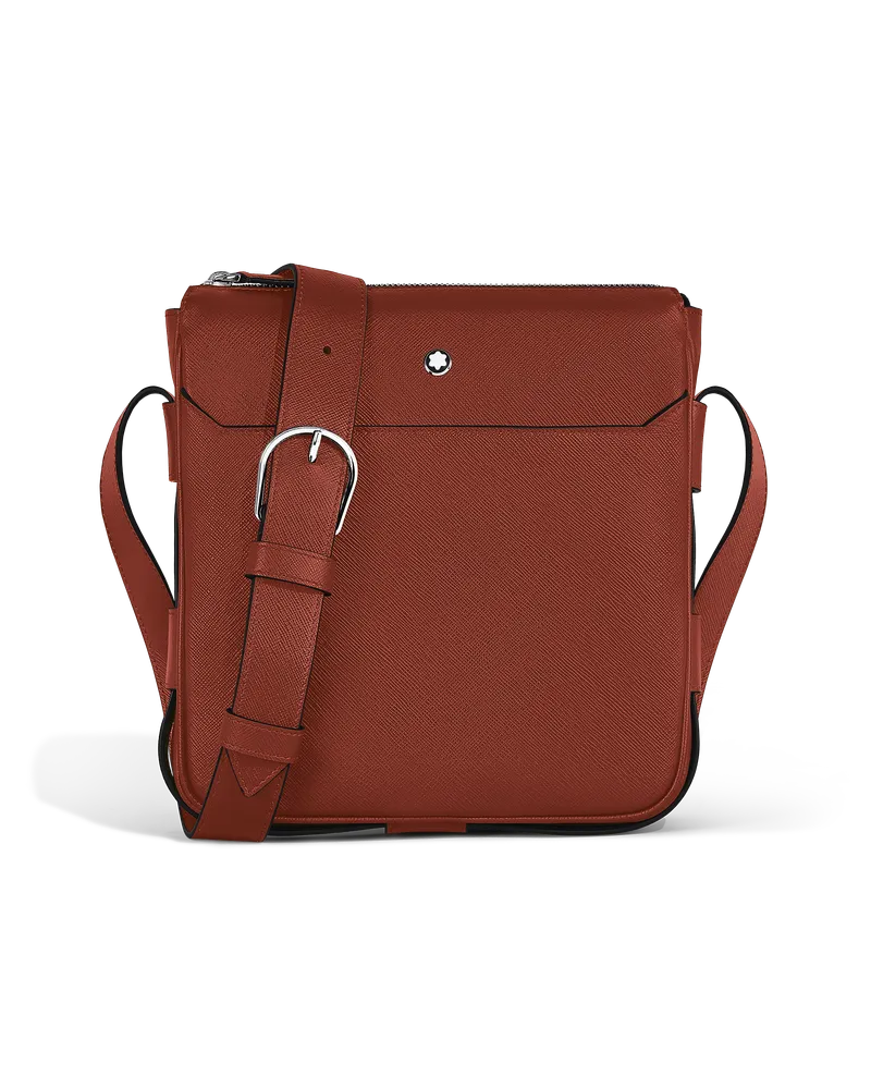 Montblanc Borsa Messenger Verticale in Pelle Sartorial - Quercia rossa - Pellame - MB222935 - Messenger Bag Quercia
