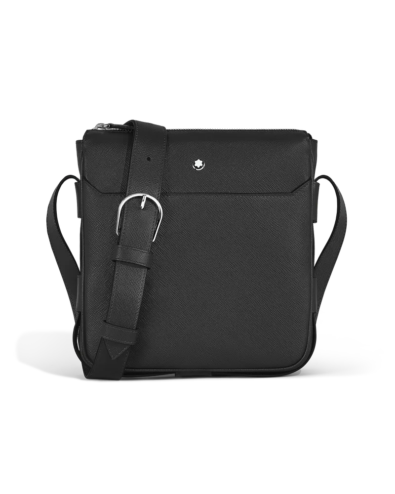 Montblanc Borsa Messenger Cintura Verticale in Pelle Sartorial - Nero - Pellame - MB221560 - Borse A Tracolla Nero