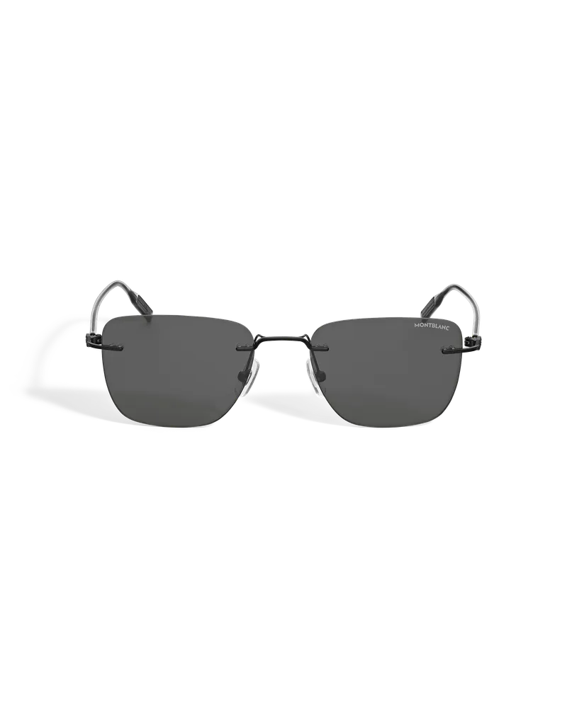 Montblanc Occhiali da Sole Quadrati con Montatura in Metallo Nero - MB137186 - Occhiali Da Sole 