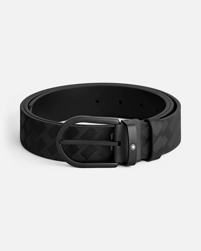 Montblanc Cintura Da 35 Mm In Pelle Nera - Cinture - Nero Nero