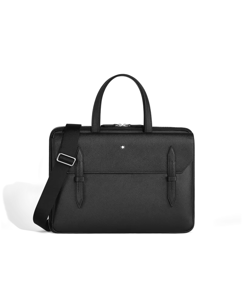 Montblanc Portadocumenti Sottile in Pelle Sartorial - Nero - Pellame - MB221538 - Cartelle Nero