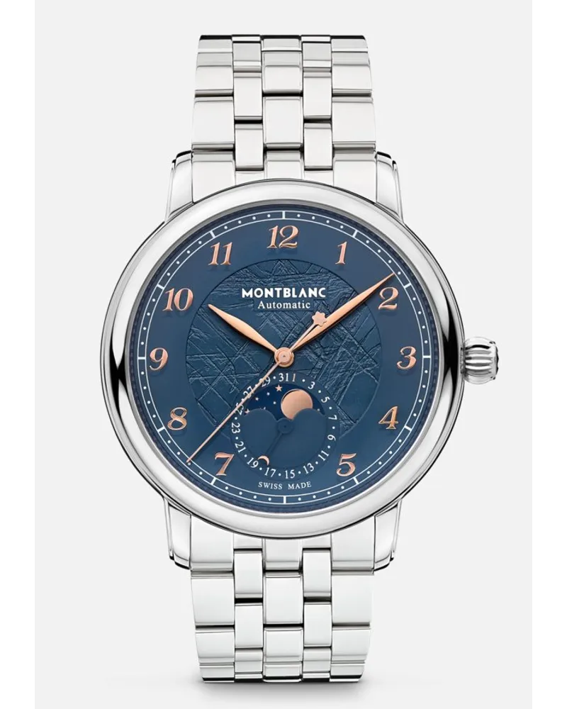 Montblanc Montblanc Star Legacy Moonphase 42 Mm Edizione Limitata - 1786 Esemplari - Orologi Da Polso - Blu Blu
