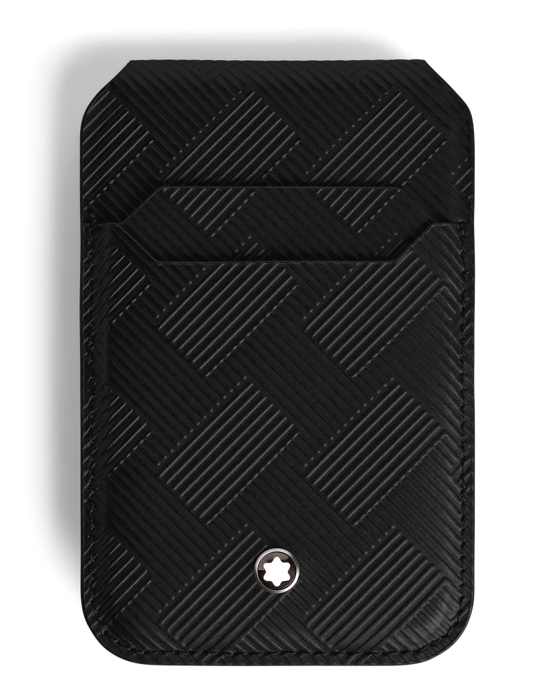 Montblanc Portacarte 3 Tasche per iPhone con MagSafe in Pelle Extreme - Nero - Pellame - MB199549 - Portafogli Nero