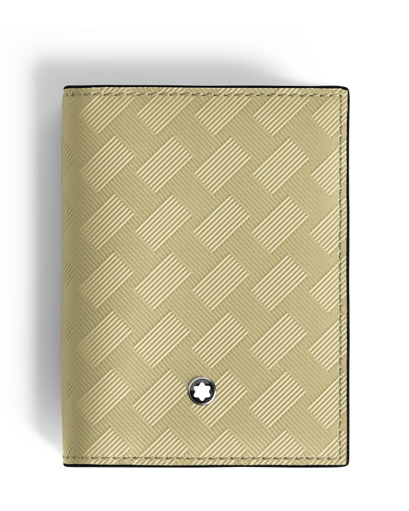 Montblanc Portacarte 4 Tasche in Pelle Extreme - Mandorla - Pellame - MB221414 - Porta Carte Mandorla