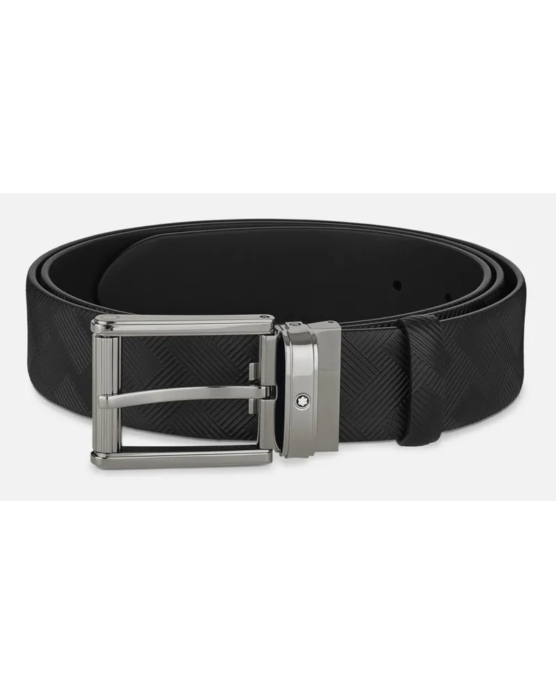 Montblanc Cintura In Pelle Nera 35 Mm - Cinture - Nero Nero