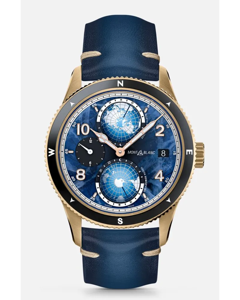 Montblanc Montblanc 1858 Geosphere 0 Oxygen Edizione Limitata - 1786 Esemplari - Orologi Da Polso - Blu Blu