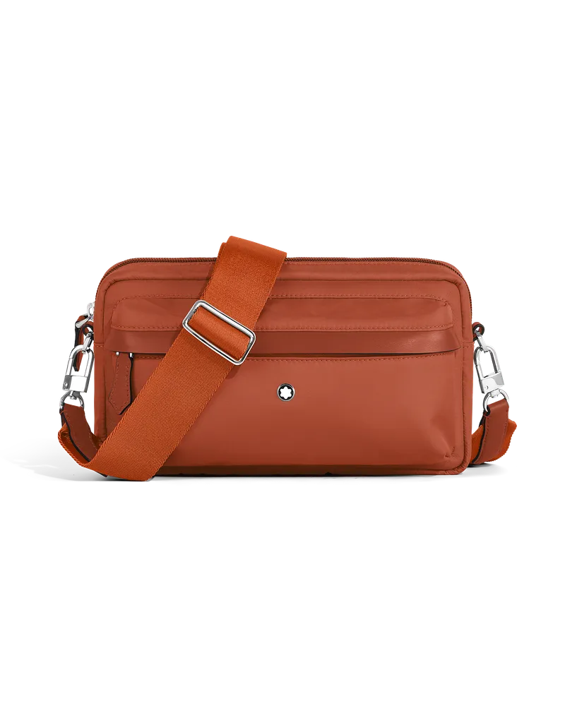 Montblanc Borsa a Tracolla Montblanc Panorama - Bauxite - Tessuto e Pelle - MB222911 - Messenger Bag Bauxite