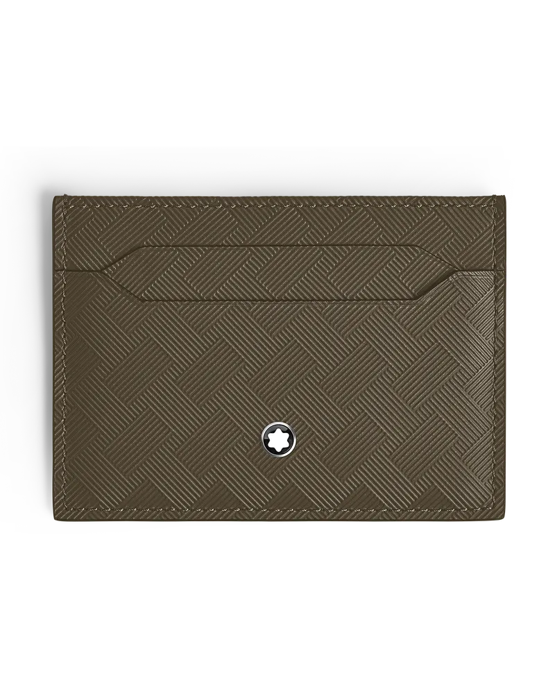 Montblanc Portacarte 5 Tasche in Pelle Extreme - Kaki | Nero - Pellame - MB222474 - Porta Carte Kaki