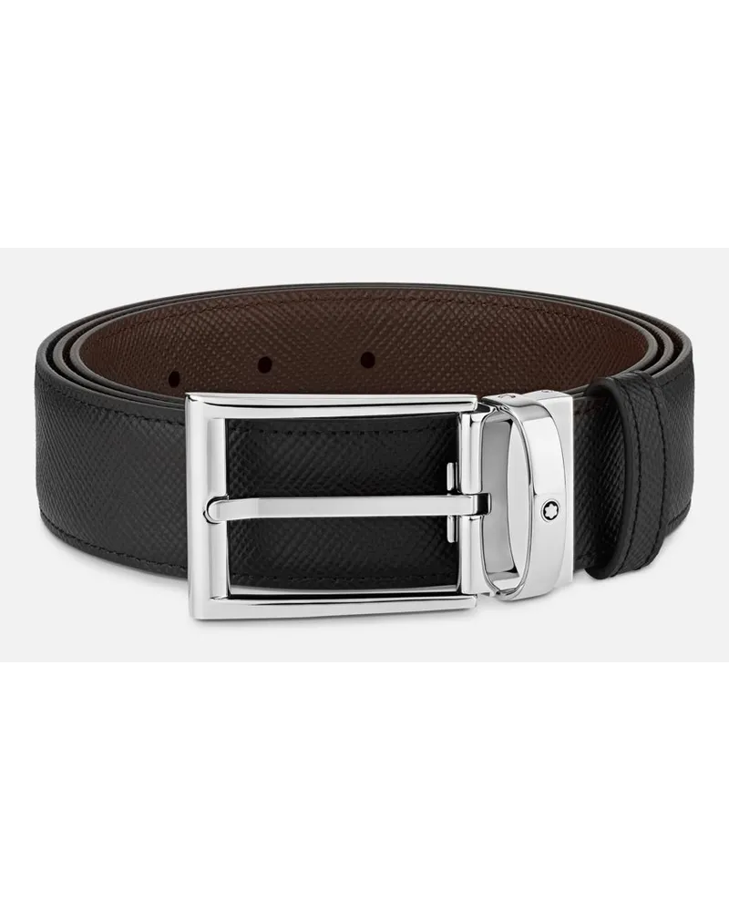 Montblanc Cintura Reversibile In Pelle Nera/marrone 35 Mm - Cinture - Nero / Marrone Nero