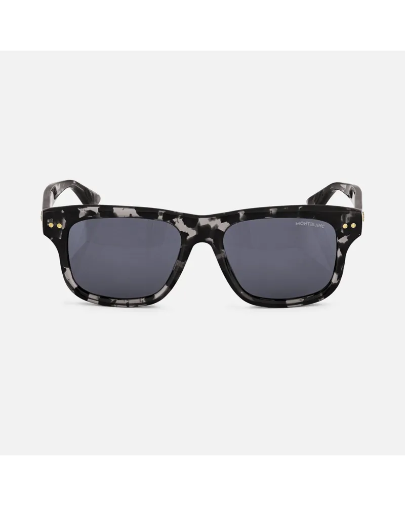 Montblanc Occhiali Da Sole Con Montatura Rettangolare In Acetato Nero - Occhiali Da Sole - Nero Nero