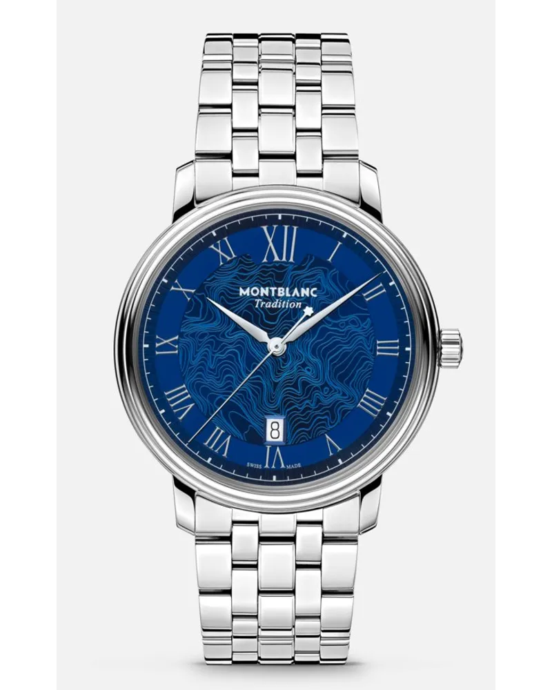 Montblanc Montblanc Tradition Automatic Date 40 Mm - Orologi Da Polso - Blu Blu