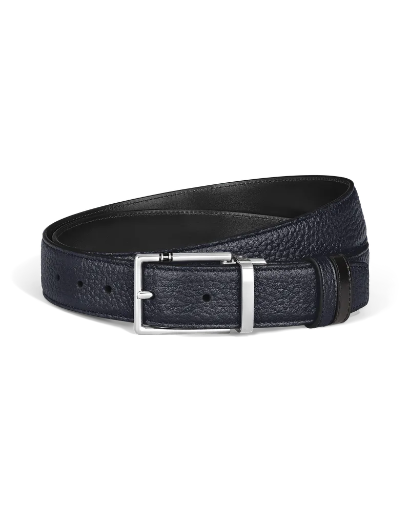 Montblanc Cintura Reversibile mm in Pelle con Grana con Fibbia Rettangolare Meisterstück - MB222199 - Cinture 