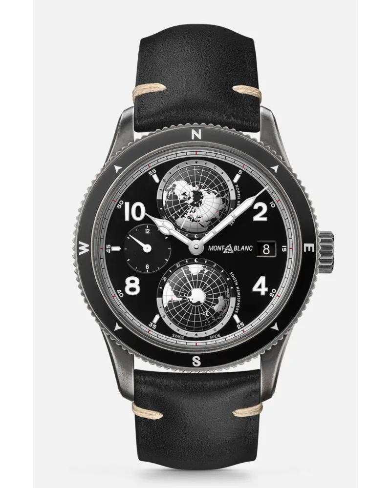 Montblanc Montblanc 1858 Geosphere Ultrablack Edizione Limitata - 858 Esemplari - Orologi Da Polso - Nero Nero