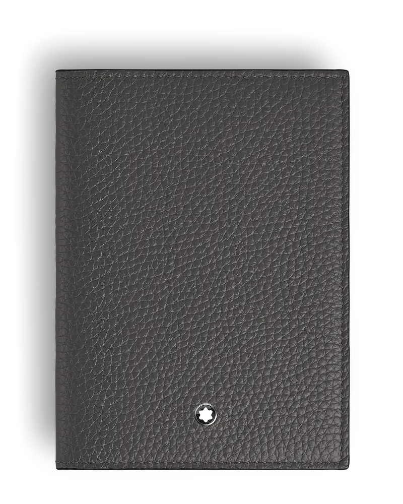 Montblanc Porta Passaporto in Pelle con Grana - Forged Iron - Pellame - MB223063 - Custodie Per Passaporto Forged