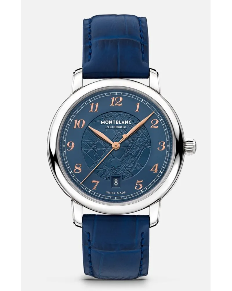 Montblanc Montblanc Star Legacy Automatic Date 39 Mm Edizione Limitata - 1786 Esemplari - Orologi Da Polso - Blu Blu