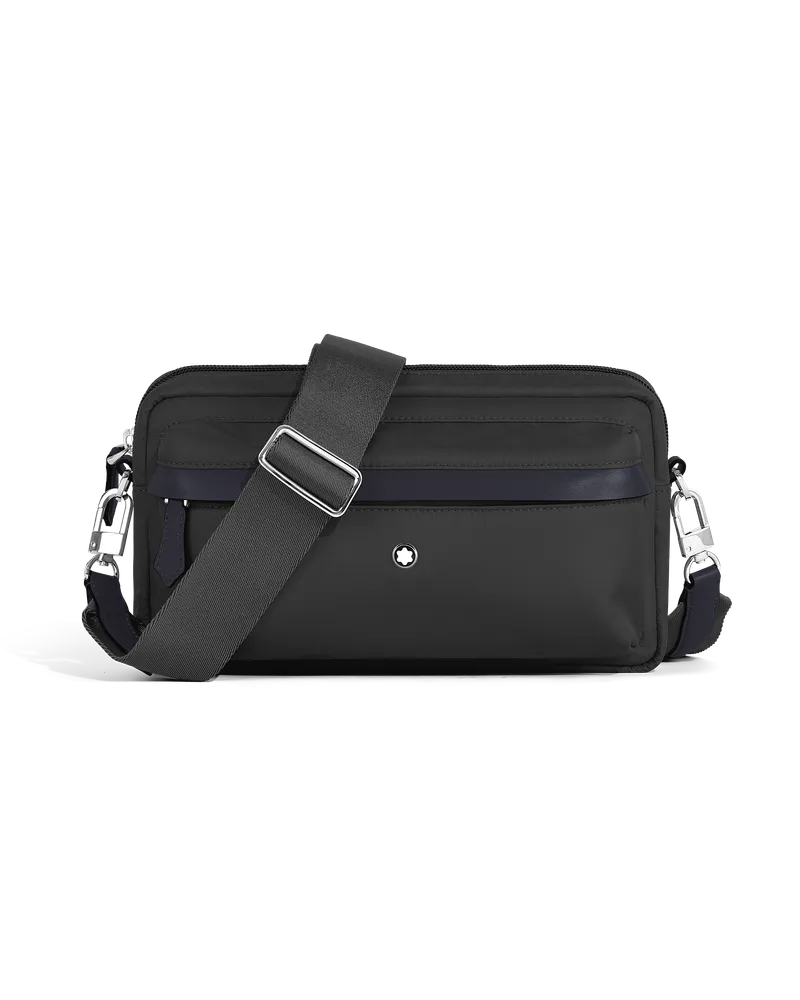 Montblanc Borsa a Tracolla Montblanc Panorama - Nero - Tessuto e Pelle - MB222907 - Messenger Bag Nero