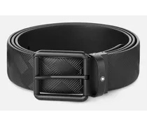 Cintura Reversibile In Pelle Stampata Nera/liscia Nera Da 35 Mm - Cinture - Nero