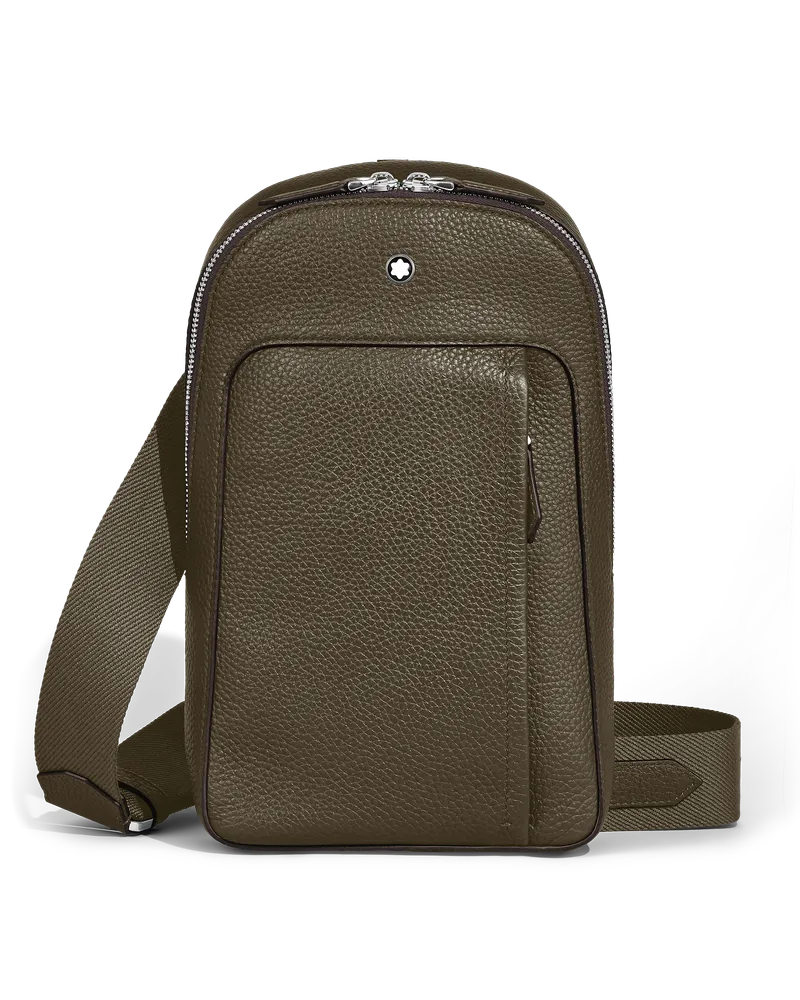 Montblanc Borsa Monospalla Media Montblanc Companion - Kaki - Pellame - MB222887 - Borse A Tracolla Kaki
