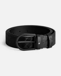 Montblanc Cintura In Pelle Nera 35 Mm Con Fibbia A Ferro Di Cavallo - Cinture - Nero Nero